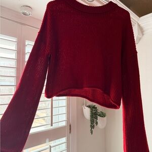 Wild Fable Rich Burgundy Crew Neck Sweater